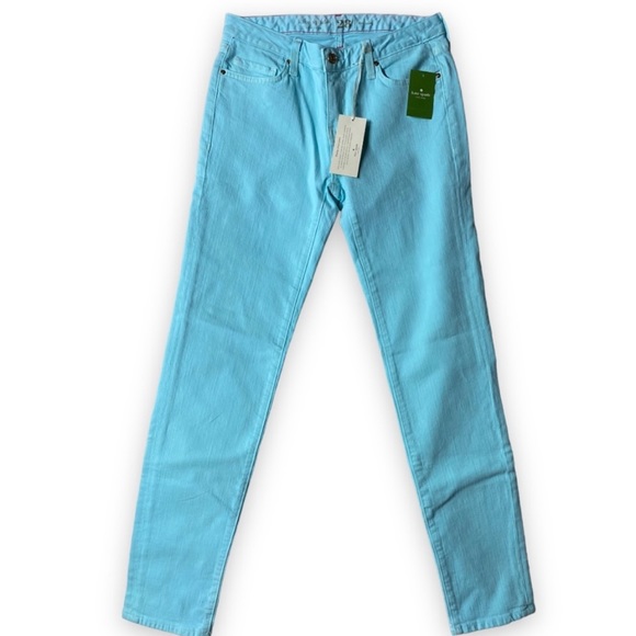 NWT KATE SPADE Broome Street Play Hooky Skinny Jeans, Women’s 28 blue/aqua/teal - Picture 3 of 7
